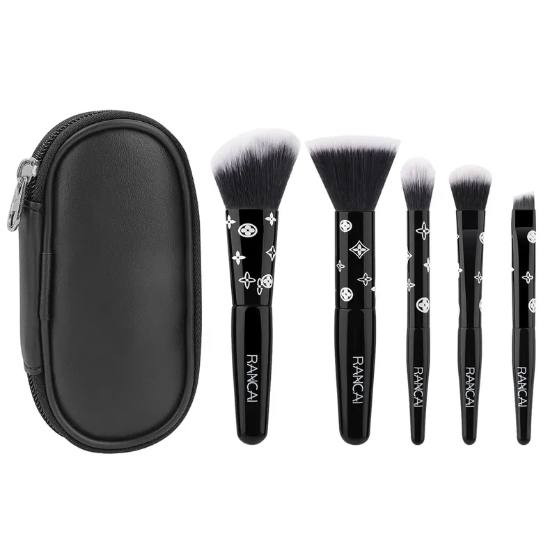 5-delige schattige compacte make-upborstelset met etui Premium borstel voor onberispelijke foundation Blush oogschaduwtoepassing Beauty Tools