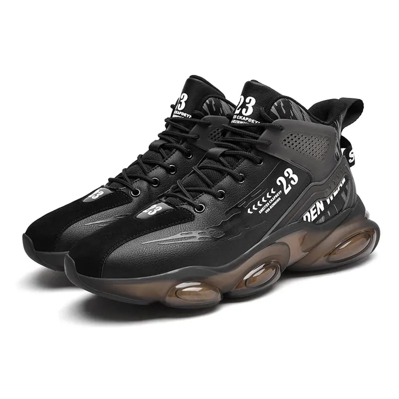 Men's Spring High Quality Trendy Shoes Thick Bottom Strap Basketball New Breathable Shock Absorbed Casual Sneaker Shoes 2025