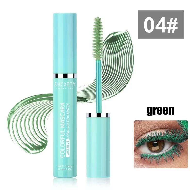 6-color Color Mascara Waterproof and Non-smudged Slender and Thick Curly Christmas Stage Hot Makeup Eye Cosmetics