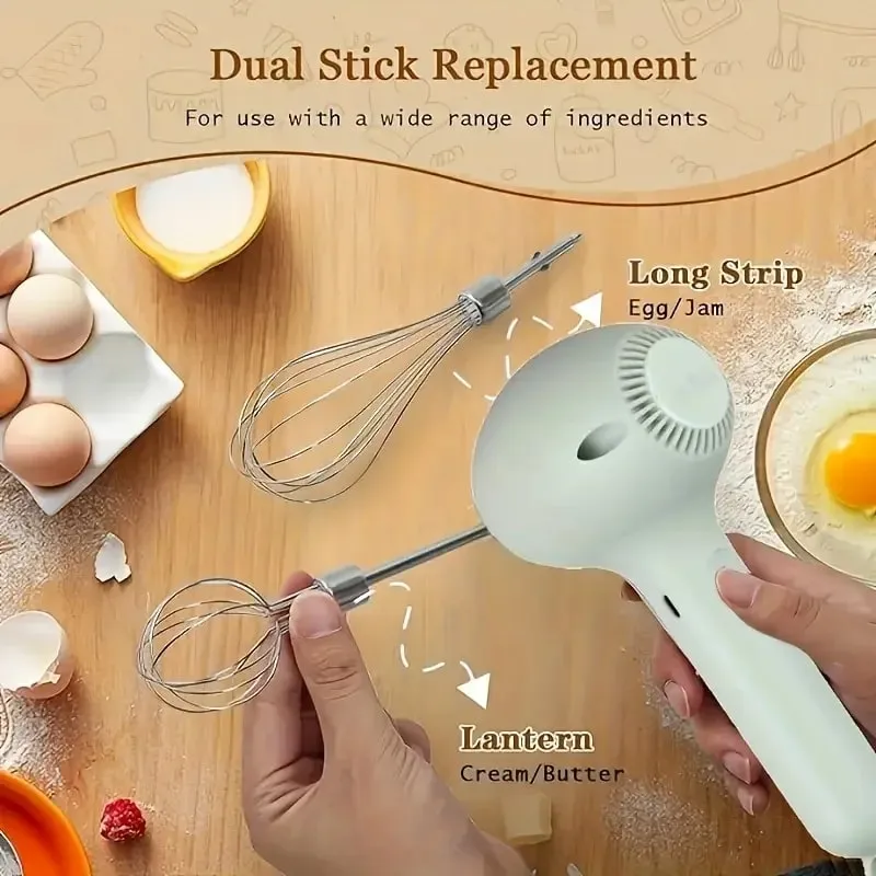 Stainless Steel Egg Beater Stainless Whisk Kitchen Wire Balloon Whisk Milk Egg Beater Egg Mixing Electric Hand Mixer Beaters — image 5