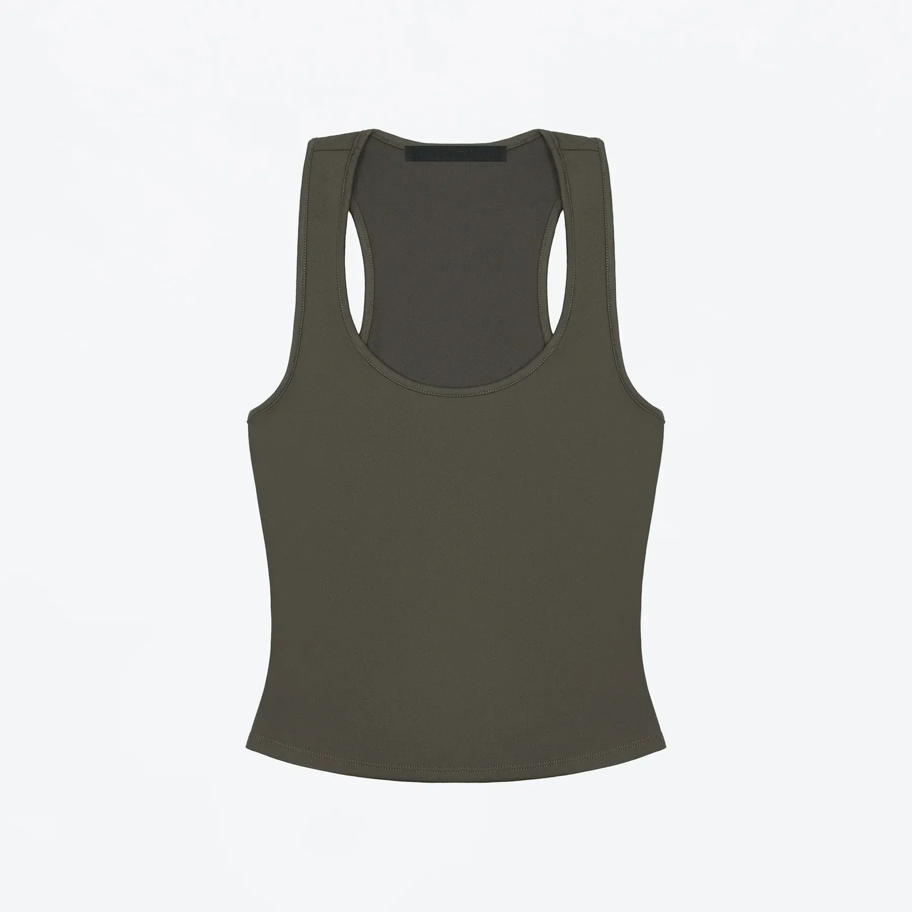 Tank Top with Wide Shoulder Straps for All Seasons Racerback Sports Vest Everyday Sports Innerwear High-Elastic Solid Color Slim-Fit Top Multi-Color Basic Casual Tank Top