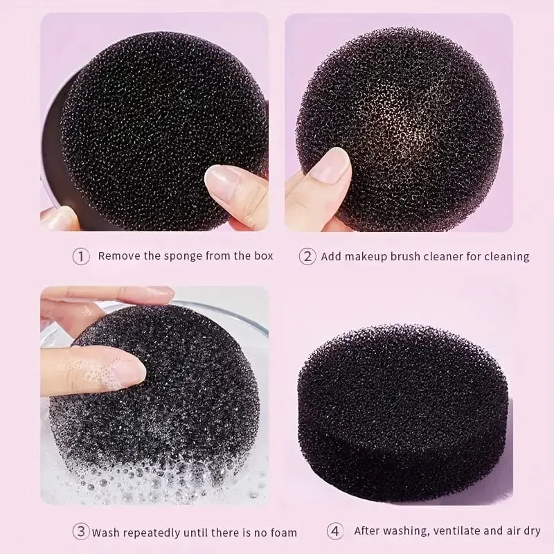 Makeup Brush Cleaner Color Removal Cleaner Sponge Quickly Easily Clean Makeup Brushes Powder Without Water Chemical Solutions
