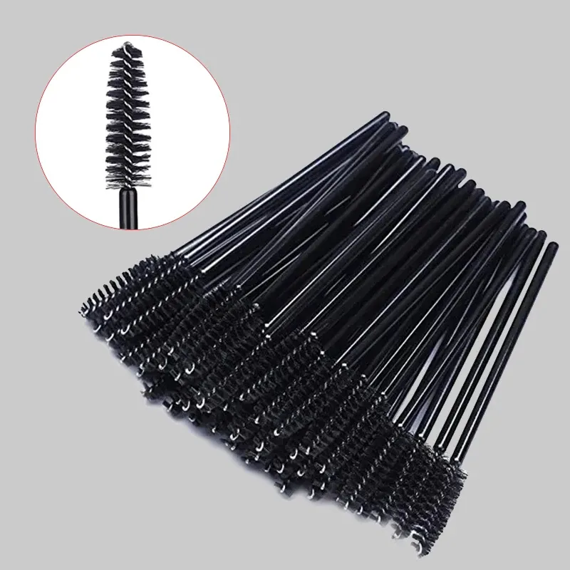 50pcs Disposable Eyelash Brushes Eyelashes Extension Tools Eyebrow Brush Mascara Wands Applicator Spoolers Makeup Tools — image 1
