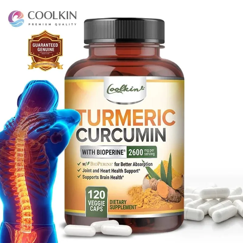 Curcumin Supplement with Black Pepper 2600 Mg Contains 95% Curcumin Enhanced Absorption Joint Support Supplement — image 1