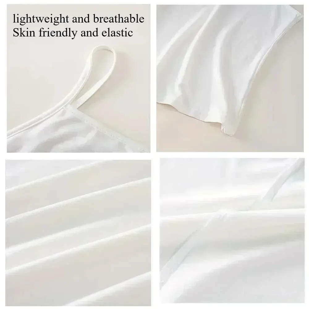 Y2K Women Tank Top Vintage Denim Star Pendant Graphic Spaghetti Strap Camisole Summer Beach Sleeveless Black White Vest Shirt