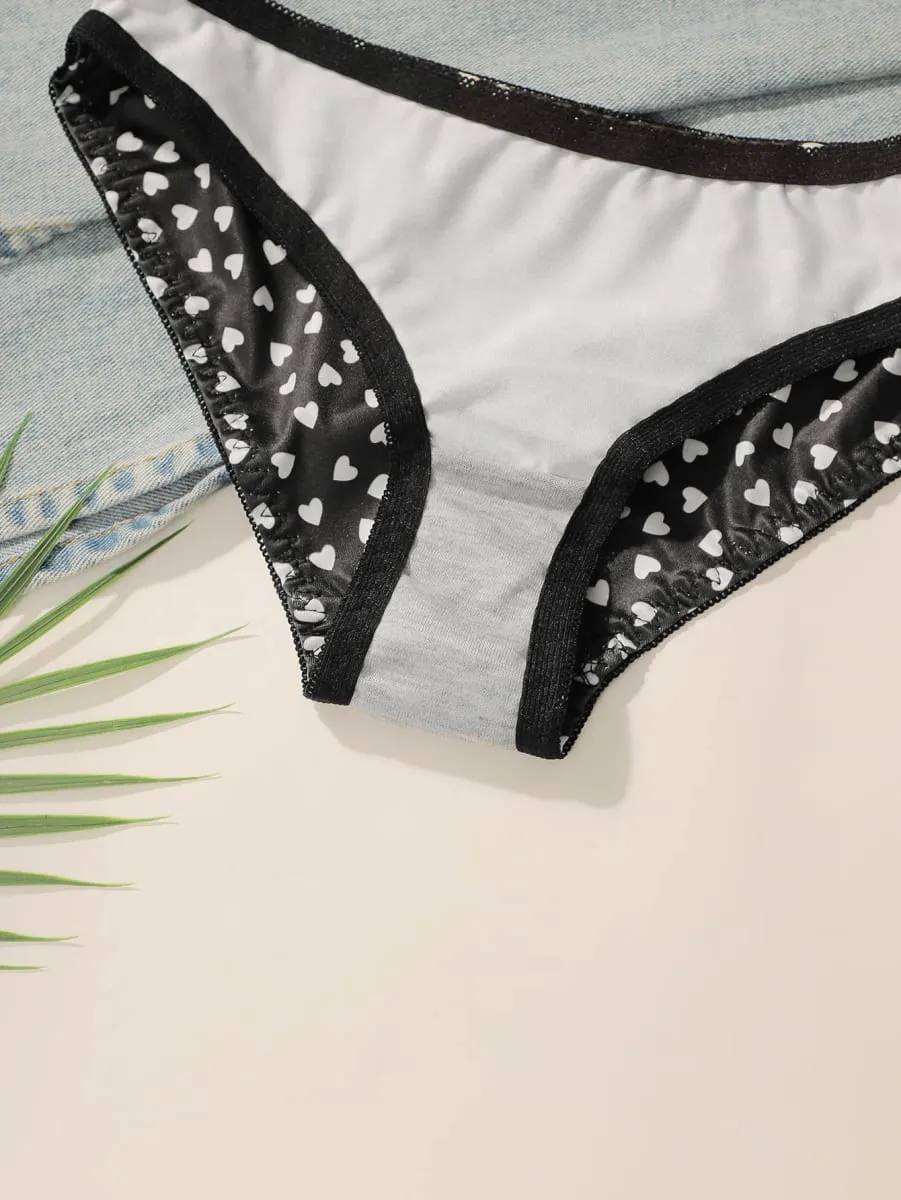 Hot selling 2 sexy printed pattern bras with gathered push ups adjustable shoulder straps underwear set A3122 — image 6