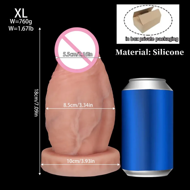 Ny Realistisk Stor Kæmpe Tyk Anal Dildo Butt Plug Kæmpe Stor Blød Silikone Anal Plug Expander Træning Voksen Sexlegetøj til Kvinder