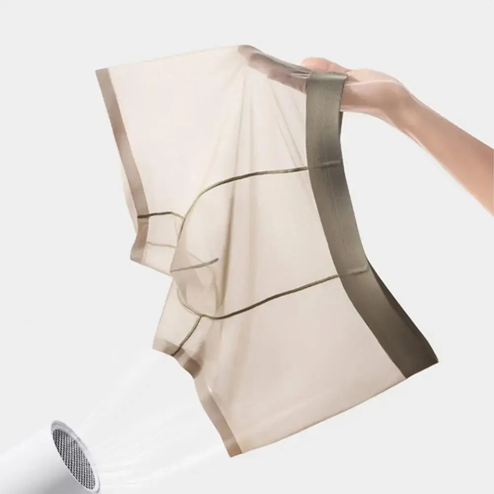 Mannen Boxer Transparant Lichtgewicht Mannen Ondergoed Elastische Mid-Taille U-Convexe Dunne Perspectief Shorts Slips Naadloze Slipje