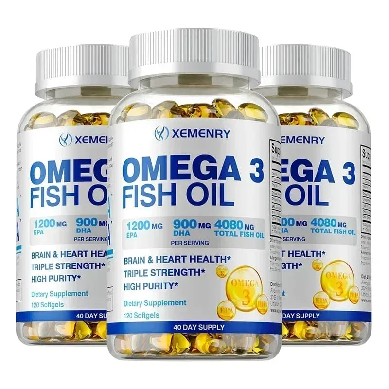 Aceite de pescado omega-3: mejora la concentración de la memoria y la cognición. Promueve la salud del cerebro y los ojos. Mejora la función inmune.