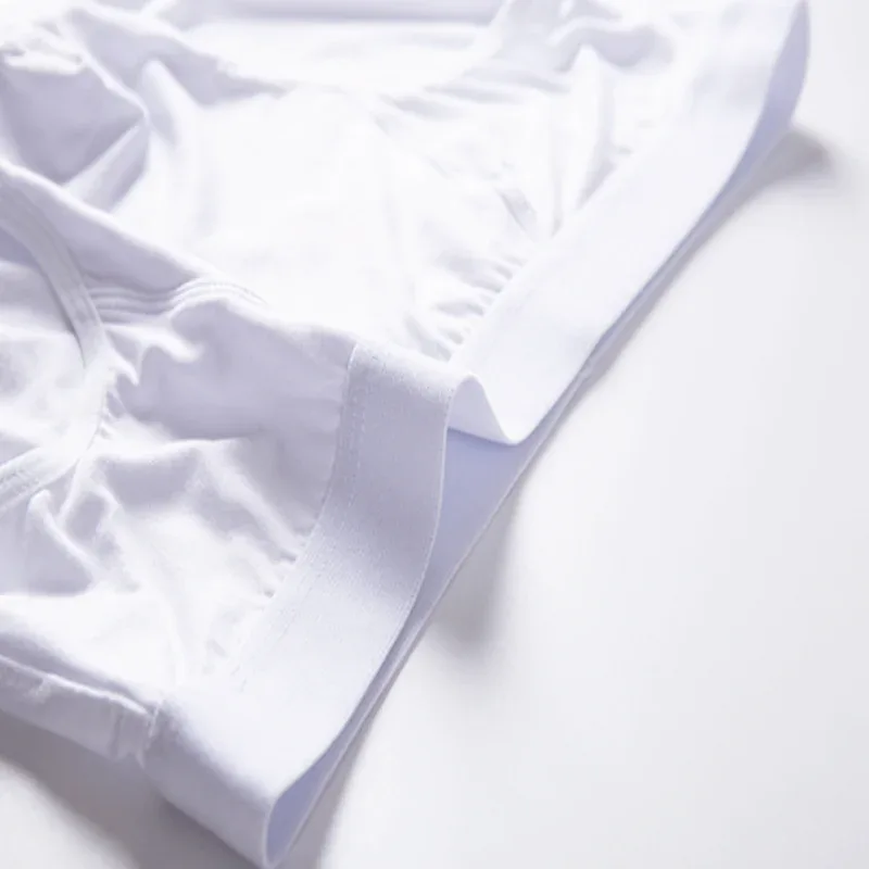 3Pcs Men Big Size Underwear Tighty-whities Sexy Lingerie Panties Briefs White Color Underpants Homme Undies Undershorts Knickers