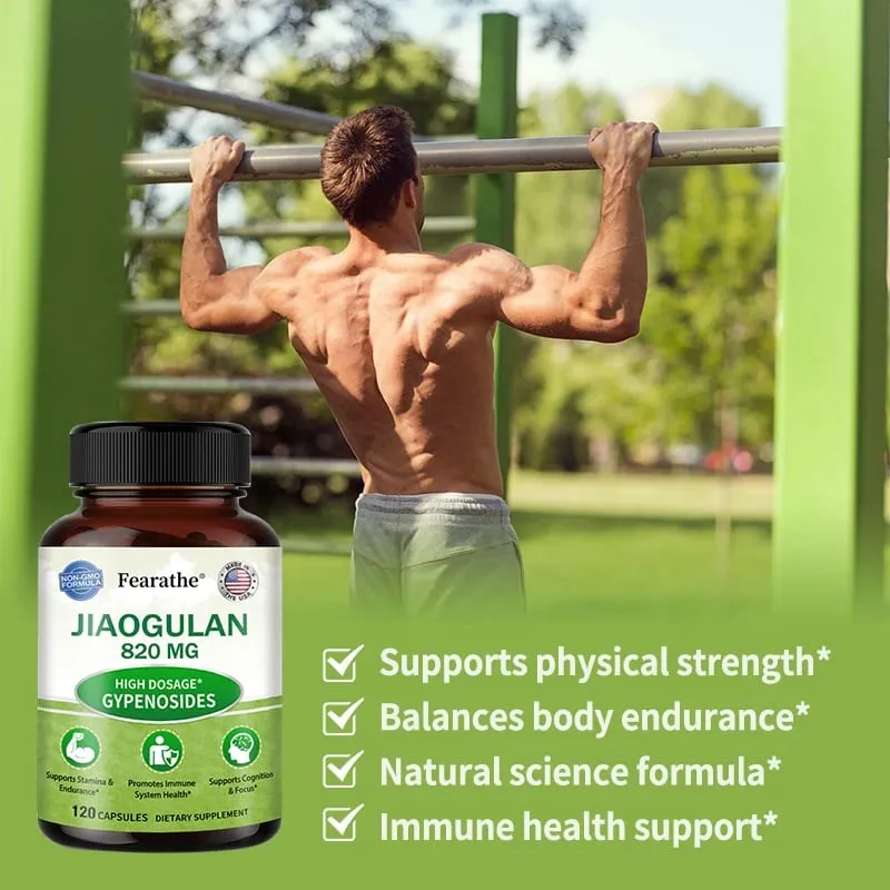 Jiaogulan Extract Supplement High Concentration Relieves Stress Regulates Metabolism Non-GMO Gluten-free 120 Capsules — image 3