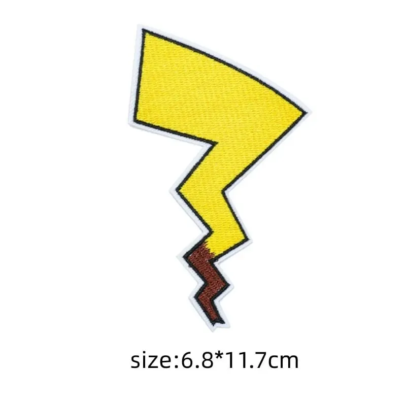 30 Style Cloth Patch Pikachu Charizard Clothes Stickers Sew on Embroidery Patches Applique Iron on Clothing Cartoon DIY Garment