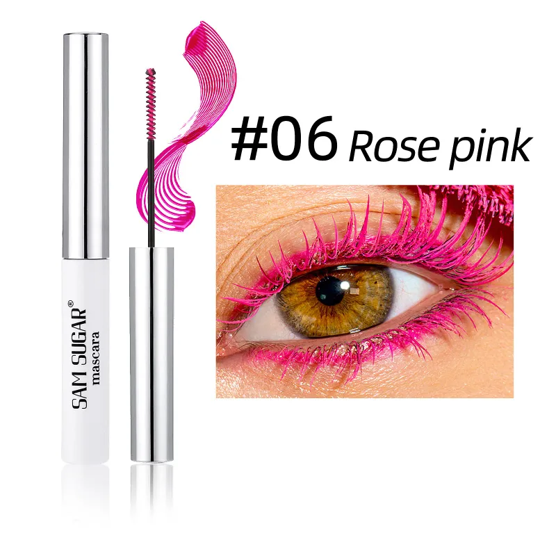 Colorful Curling Mascara Fine Brush Lengthens Eyelashes Thick Waterproof Blue Mascara Natural Eyelash Green Halloween Eye Makeup