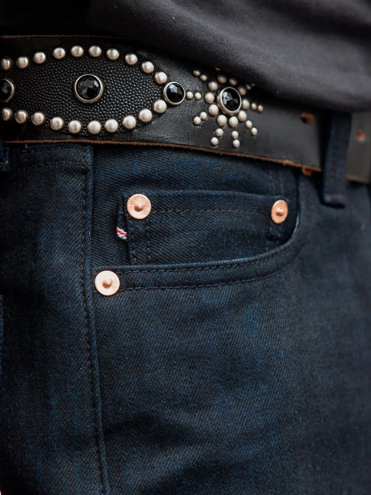 Red Tornado Midnight Blue Selvedge Jeans Men 16oz Denim Straight Fit Dark Indigo Workwear Pants