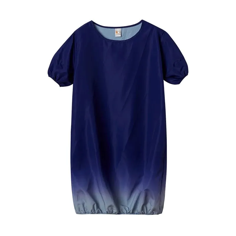 Ropa de mujer de gran tamaño, nuevo producto transfronterizo europeo y americano, nuevo vestido informal degradado, 2024