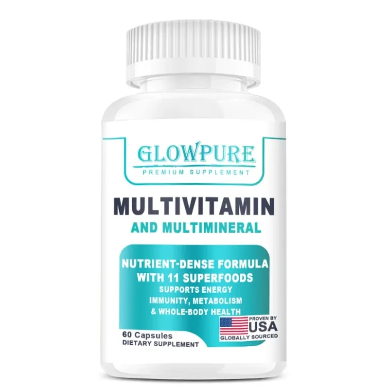 Ekologisk multivitamin för kvinnor - Helfoder med B-komplex vitamin C D3 & K2 för immunitetsstress Hår Hud & Naglar