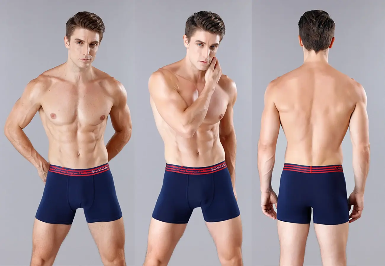 Boxer in cotone 4 pezzi per intimo uomo Mutandine da uomo di alta qualità Mutande da uomo classiche Pantaloncini Lettera Cintura Boxer