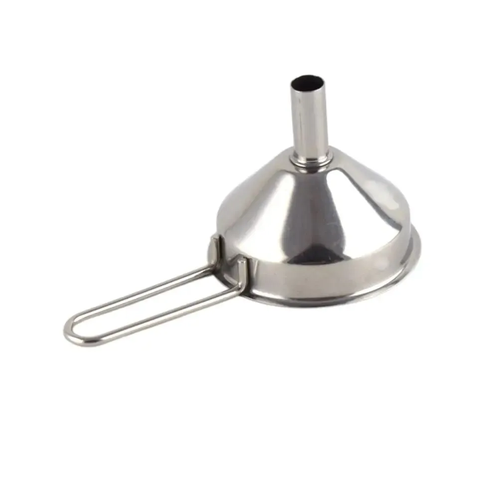 Wide Mouth Stainless Steel Funnel Spice Cooking Oil Filter Kitchen Tool Strainer with Handle Oil Spill Filter Funnel — image 9