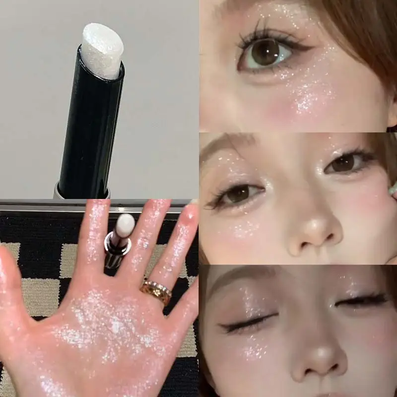 Diamond Pearlescent Glitter Eye Shadow Highlighter Stick Naturally Brightens Eye Makeup Shiny Gloss Eyeshadow Lying Silkworm Pen