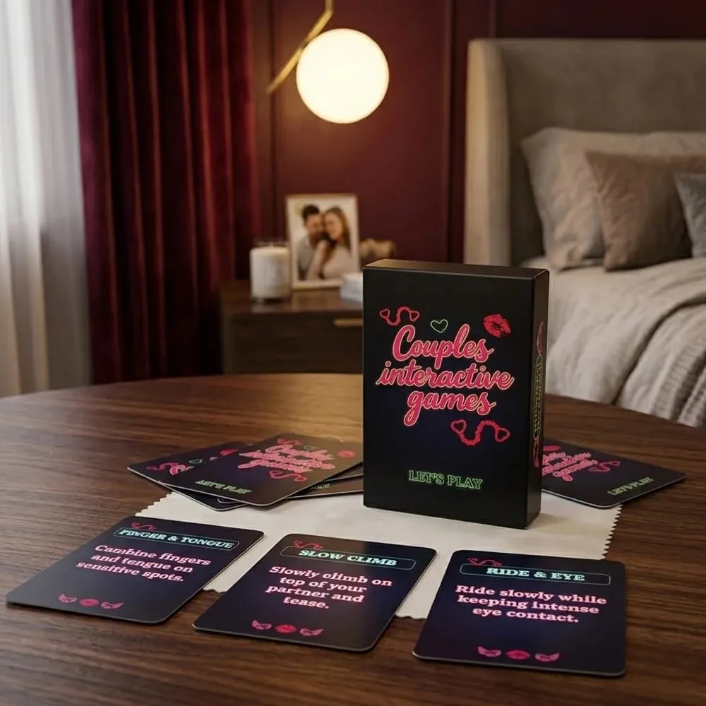 50PCS Sexual Couple Game Card Flirty Interactive Date Night Game Love Q&A Challenge Card Set Romantic Valentine's Day Gift