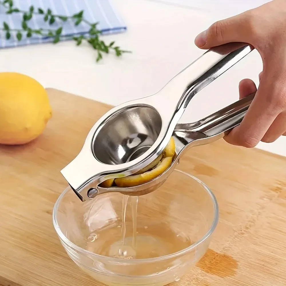 1pc Stainless Steel Lemon Juicer - Manual Efficient Juice Press Easy to Use for Home & Commercial Use Fits Various Fruits