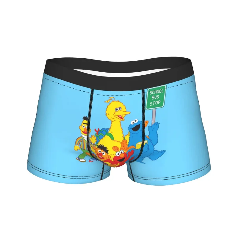 S-Sesames Streets Tango Elmo & Grover Pakaian Dalam Pria Celana Pendek Celana Lucu Boxershorts Bea Cukai Kualitas Kebesaran Celana Dalam