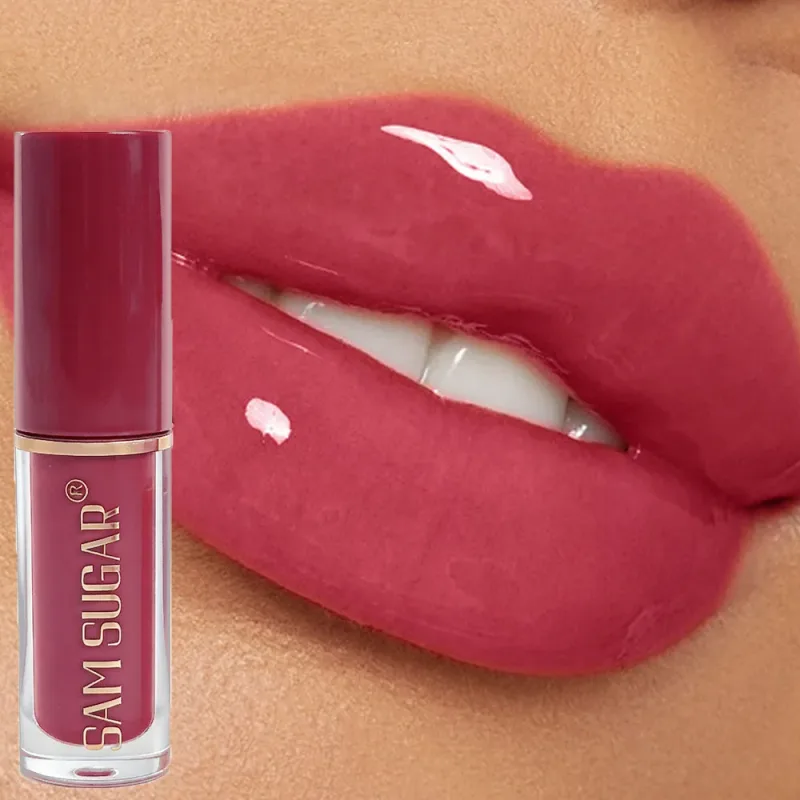 Long Lasting Plumping Lip Gloss Moisturizing Waterproof Non Stick Cup Water Gloss Liquid Lipstick Mini Lip Gloss Makeup Cosmetic