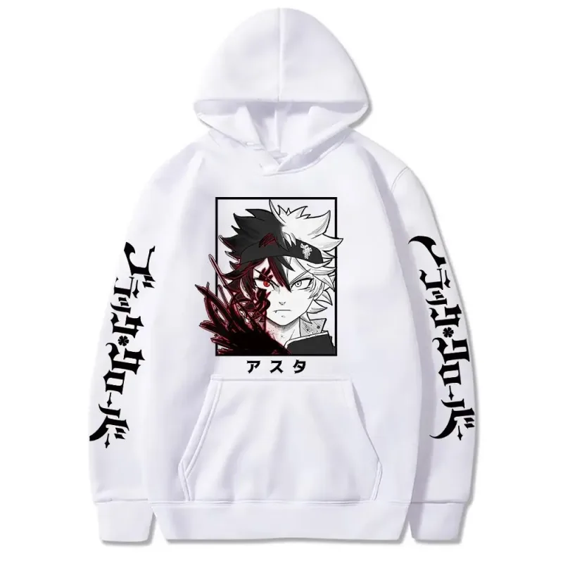 Black Clover Anime Men's Clothes Hoodie Sweatshirts Harajuku Manga Asta Oversized Winter Long Sleeve Streetwear Hoodies — image 2