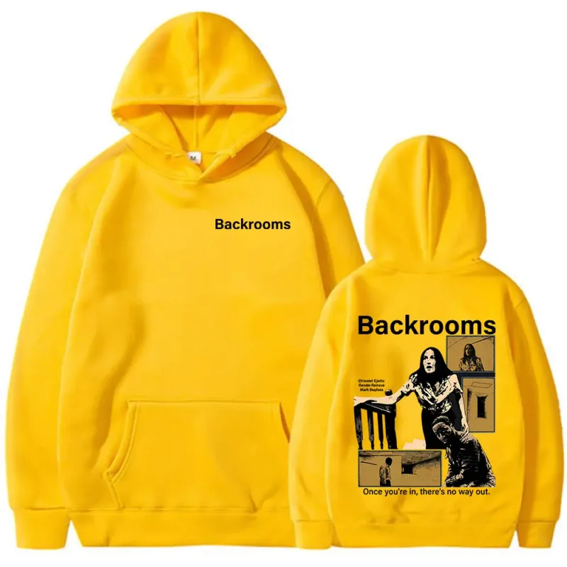 Horror Movie Backrooms Clark Mary Klein Hoodies Men's Women Clothing Casual Oversized Long Sleeves Hooded Sweatshirts Streetwear