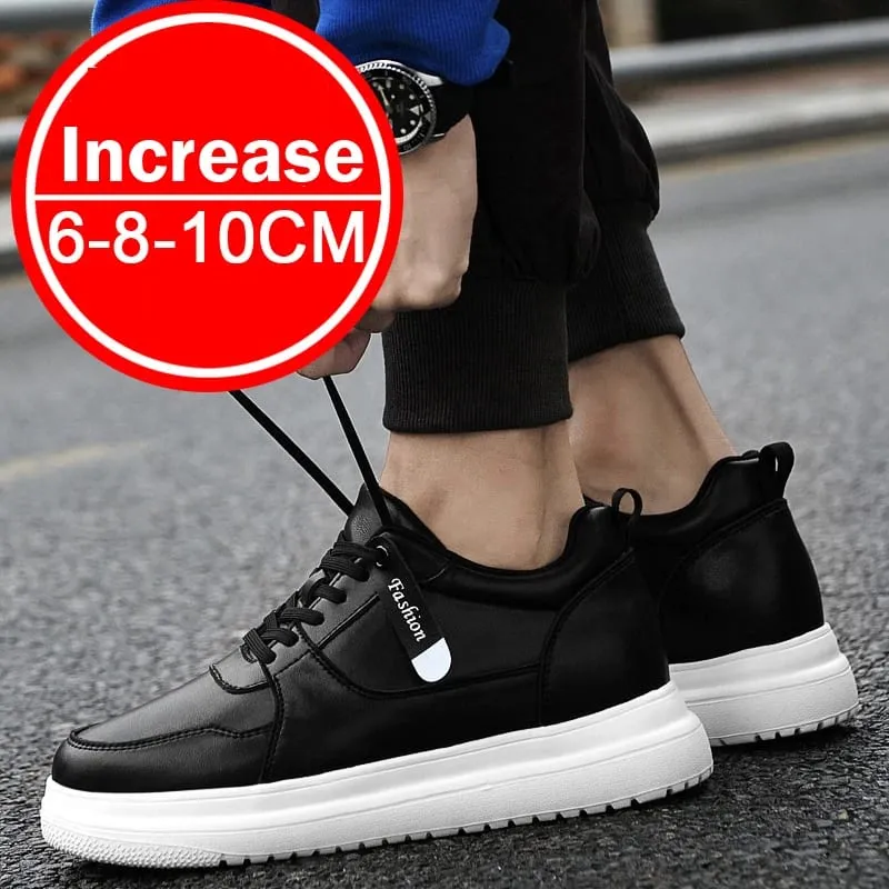 Plus Size37-46 Lift Sneakers Man Elevator Shoes Height Increase Insole 8cm White Black Taller Shoes Men Leisure Fashion sneakers — image 5