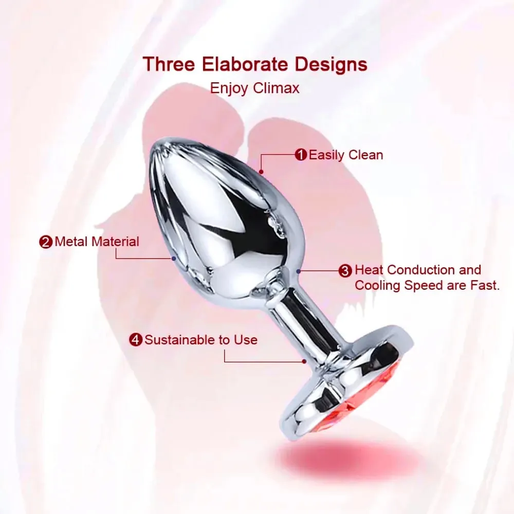 S/M/L Anal Plug Metal Sex Toys For Women Men Adult Crystal Erotic Bullet Butt Plug Stimulator Prostate Massager Adult Products