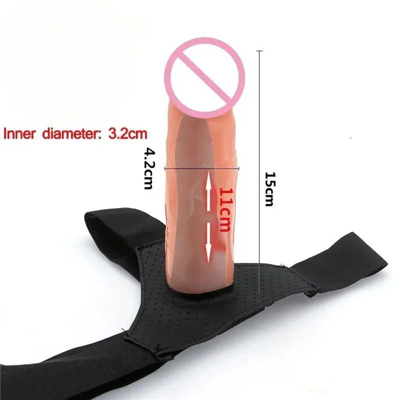 Wearable Penis For men For women Hollow Sleeve for Penis Extended set Adult sex gay Sex products Sex toys Penis Extender Lesbian