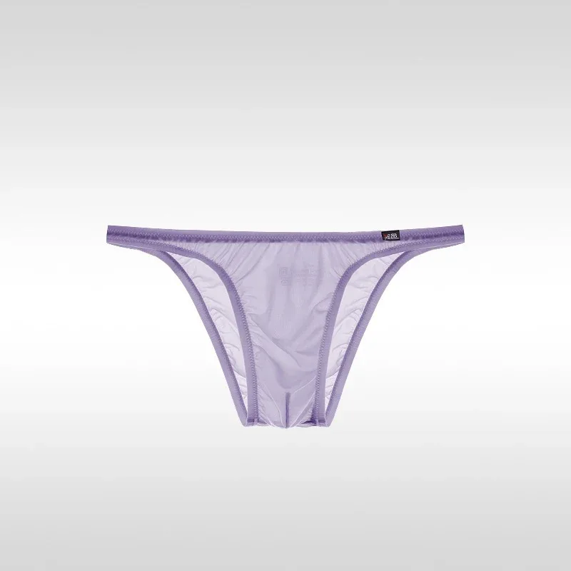 Men's Underwear Sexy Low-Waisted Ice Silk Ultra-Thin Silky Japanese Small Triangle Pants One-Piece