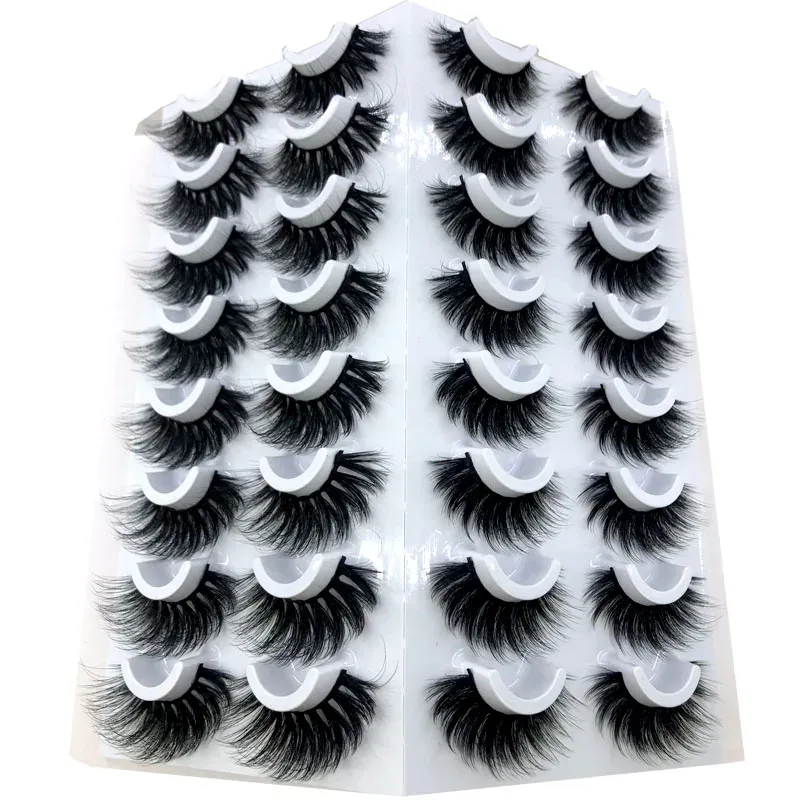 16 Pairs 3D Mink Hair False Eyelashes Natural/Thick Long Eye Lashes Wispy Makeup Beauty Extension Tools