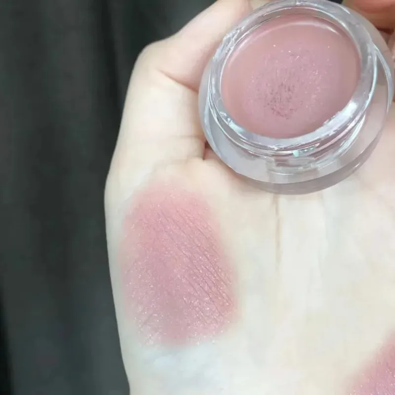 Matte Nude Pink Eyeshadow Blusher Cream Waterproof Long Lasting Silky Soft Eye Shadow Pigment Brown Monochrome Peach Eyes Makeup