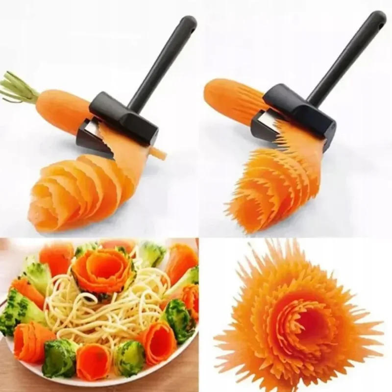 Trancheur à spirale de légumes Portable, éplucheur à main, trancheur à spirale en acier inoxydable pour pommes de terre, outils de coupe de cuisine 1 pièce
