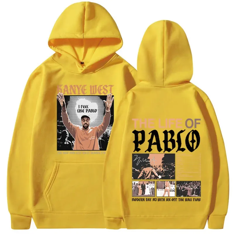 Rappeur Kanye West sweat à capuche imprimé graphique la vie de PABLO sweat à capuche hommes femmes Hip Hop mode Vintage surdimensionné sweats à capuche