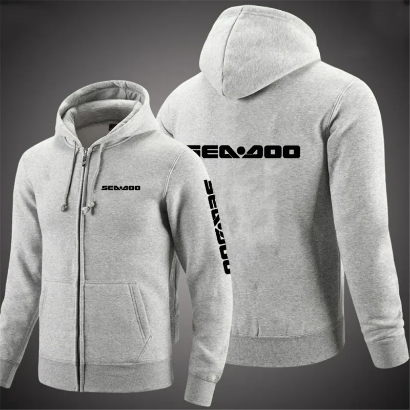 Sea Doo Seadoo Moto 2023 Men New Long Sleeves Cotton Solid Color Zipper Couples Hoodies Custom Sweatshirt Fashionable tops