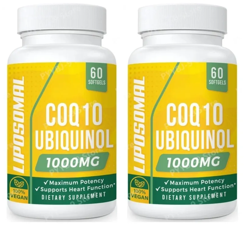 CoQ10 Ubichinol 1000 mg Wegańskie kapsułki żelowe 60 Ct Liposomalny koenzym Q10 o wysokiej absorpcji dla serca Energia Przeciwutleniacz Codzienne wsparcie