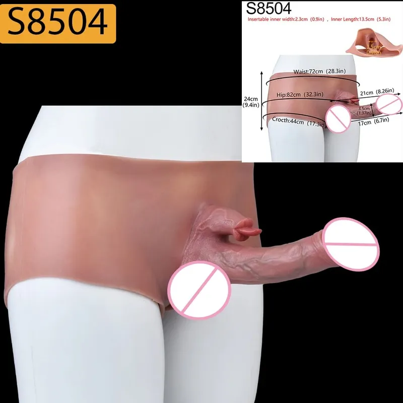 Strap-On Lifelike κάλυμμα πέους насадка на член Large Hollow DildoPants Intimate ενήλικα σεξ παιχνίδι για σεξ ζευγάρια