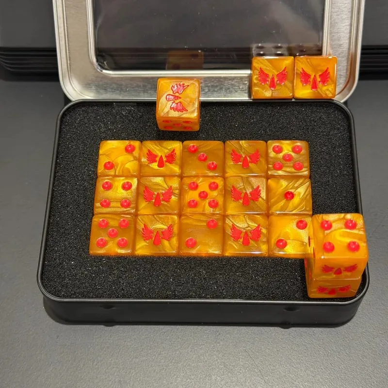 15PCS 16mm/0.63inch D6 Wargaming Dice Set for Tabletop Miniatures Game Damage Tracking Army Faction Themed Dice Tokens — image 23