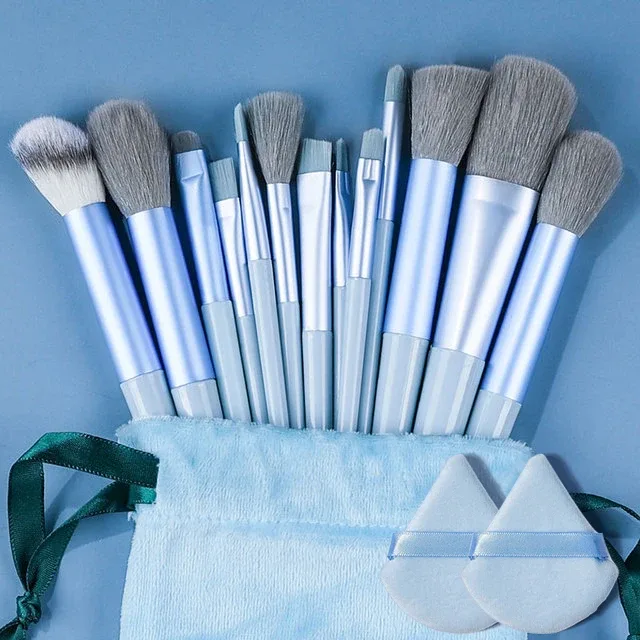 Professional 13PCS Makeup Brushes Set 2 Powder Puff Sponge for Cosmetics Foundation Blush Eyeshadow Blending Brush Beauty Tools — image 17