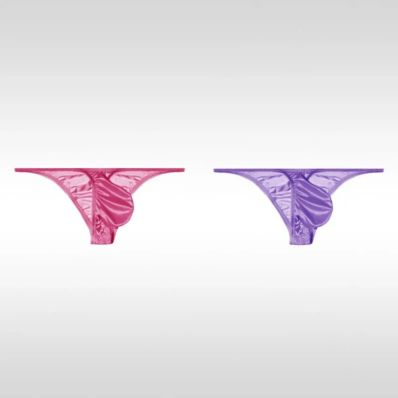 Men's Underwear Ice Silk Low Rise Sexy Bikini Briefs