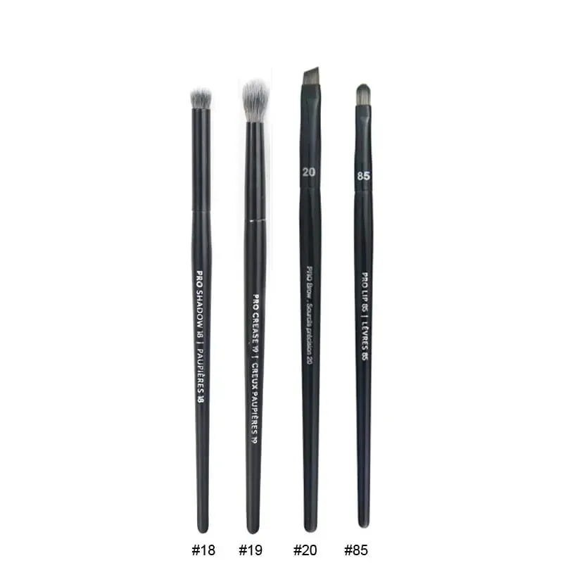 4pcs/set Pro Black Eye Shadow Makeup Brushes Lip Brow Precision Concealer Blending Synthetic hair Smudge Highlight Make Up Brush