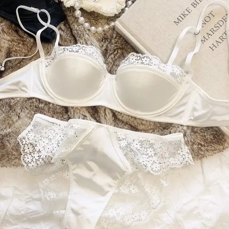 Ensemble de Lingerie française demi-tasse pour femmes, sous-vêtements doux, push-up, fines bretelles, sous-vêtements légers, soutien-gorge d'été, 32-38AB — image 12