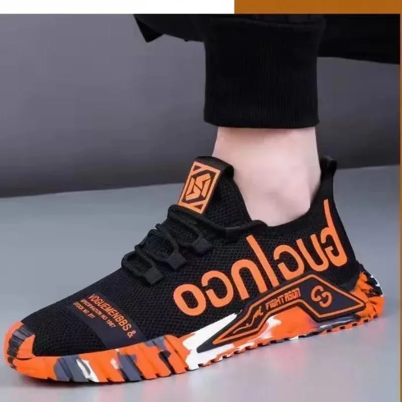 2025 Fall Breathable Thin Flying Woven Mesh Comfortable Casual Shoes Fashionable and Versatile Running Sneakers Men's Shoes