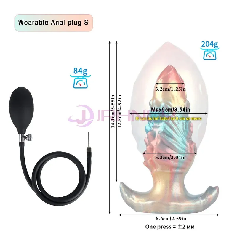 Dog Knot anal Dildos inflatable Buttplug max 11cm huge anal dilation plug sex toys for women men BDSM G-Spot Prostate Massage
