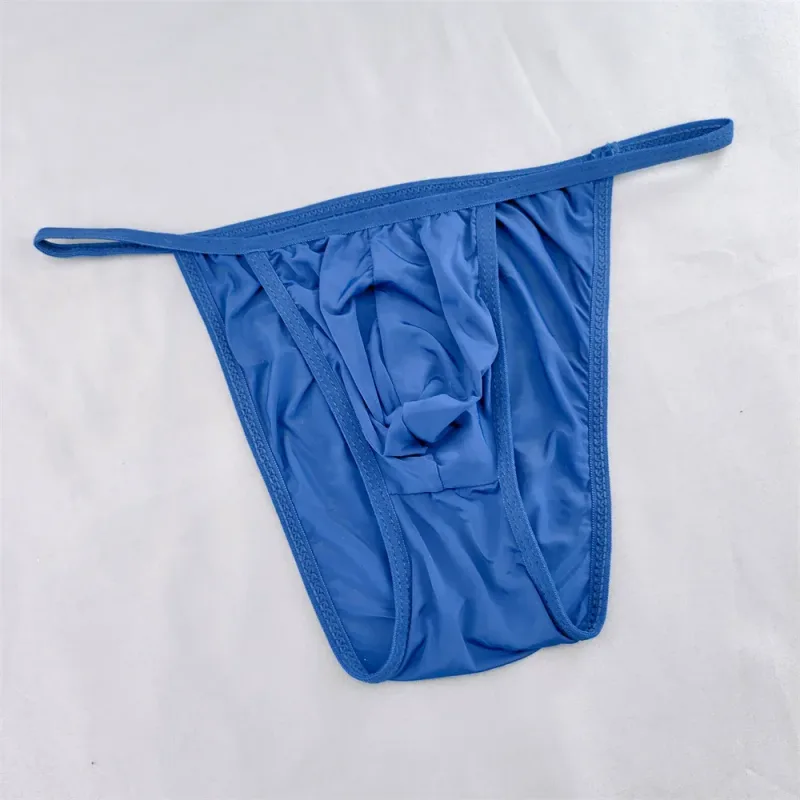 Solid Color Briefs Men Underwear Ultra Thin U Pouch Panties Low Waist Seamless Quick Dry Briefs for Daily Wear — image 21