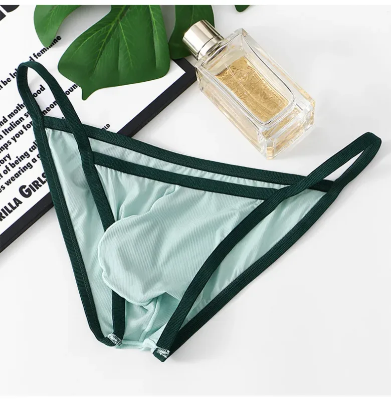 Summer Men's Ice Silk Briefs Breathable Thread Low-waist Brief Shorts — image 16