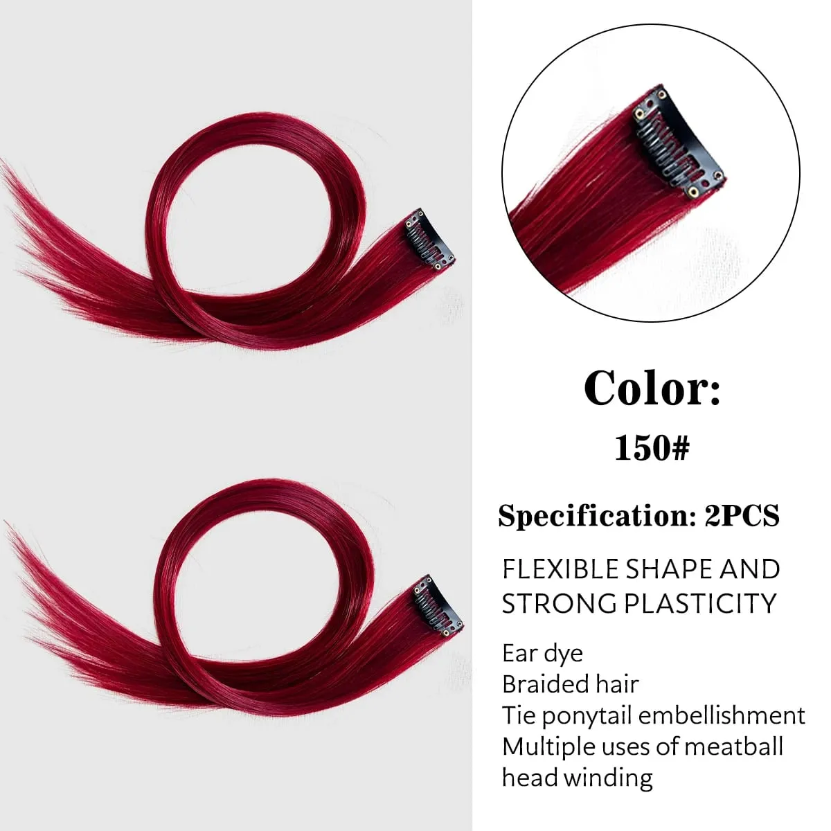 สีสังเคราะห์คลิปในส่วนขยายของผมตรงไฮไลท์ผมริ้วสายรุ้งแขวนผมชิ้นวิกผมสำหรับผู้หญิงพรรค